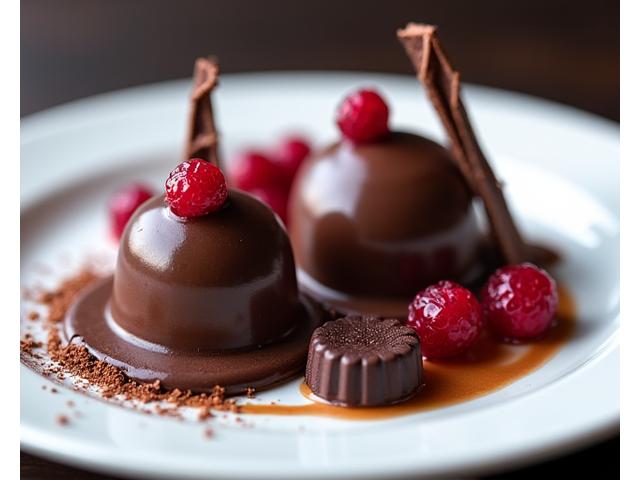 Assortiment de desserts au chocolat, textures variées